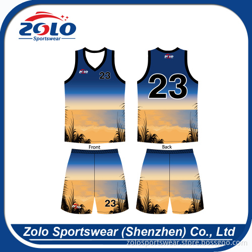 Easy to use high quality elastane latest basketball jersey design